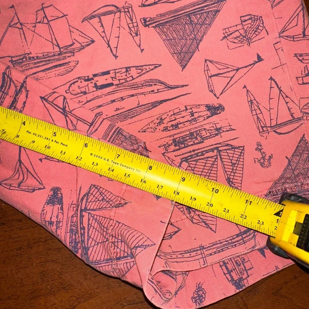 Polo Ralph Lauren Mens 38 Shorts Salmon Pink Nautical Sailboat Canvas Chino Boat